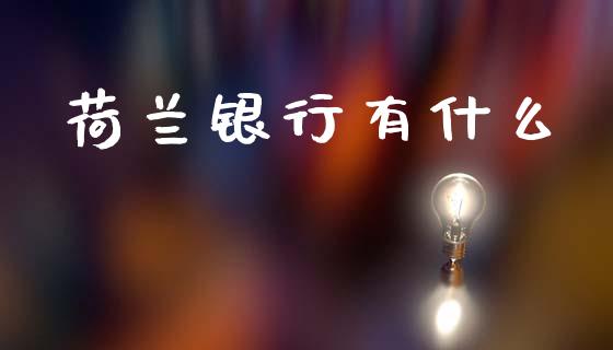 荷兰银行有什么_https://m.15771688.com_期货手续费_第1张