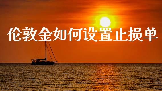 伦敦金如何设置止损单_https://m.15771688.com_期货手续费_第1张
