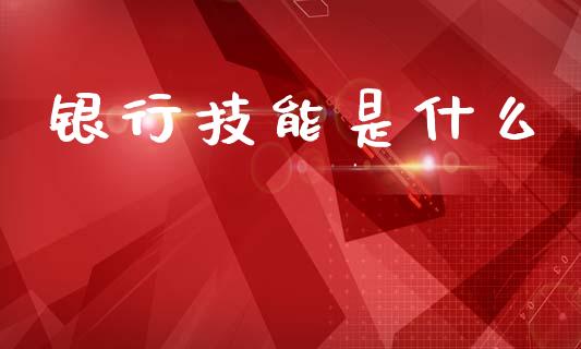 银行技能是什么_https://m.15771688.com_期货手续费_第1张