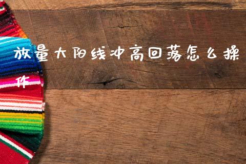 放量大阳线冲高回落怎么操作_https://m.15771688.com_美国道指_第1张