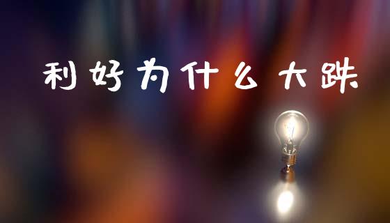 利好为什么大跌_https://m.15771688.com_期货手续费_第1张