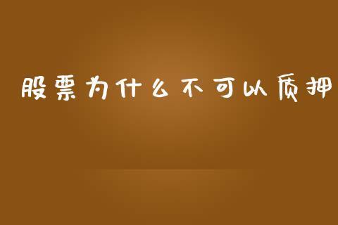 股票为什么不可以质押_https://m.15771688.com_道指实时行情_第1张