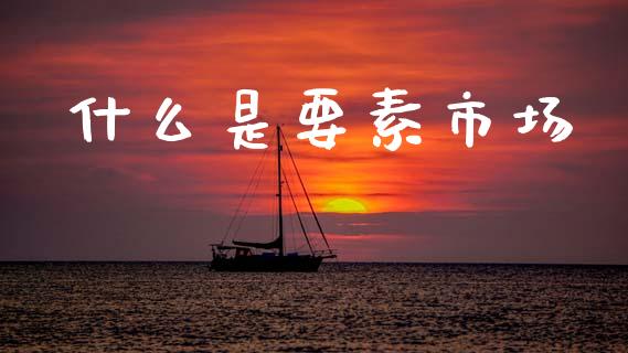 什么是要素市场_https://m.15771688.com_期货手续费_第1张
