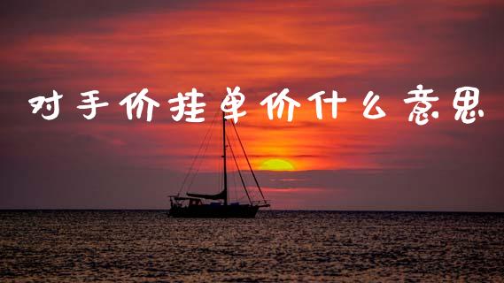对手价挂单价什么意思_https://m.15771688.com_美国道指_第1张