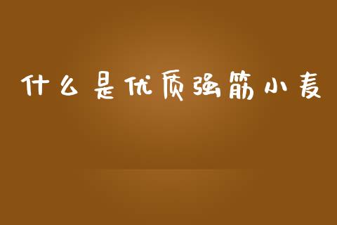 什么是优质强筋小麦_https://m.15771688.com_道指实时行情_第1张