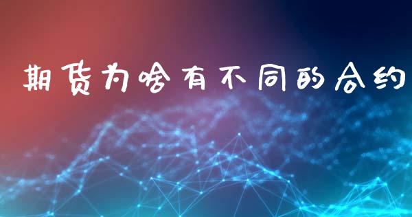 期货为啥有不同的合约_https://m.15771688.com_期货手续费_第1张