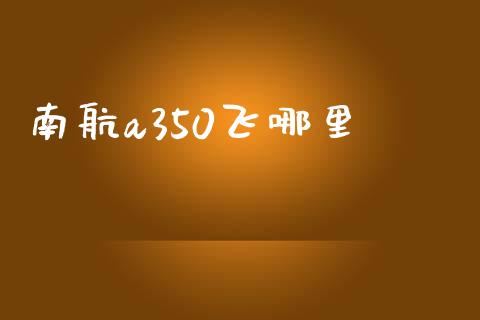 南航a350飞哪里_https://m.15771688.com_期货开户_第1张