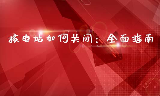 核电站如何关闭：全面指南_https://m.15771688.com_道指实时行情_第1张