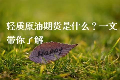 轻质原油期货是什么？一文带你了解_https://m.15771688.com_道指实时行情_第1张