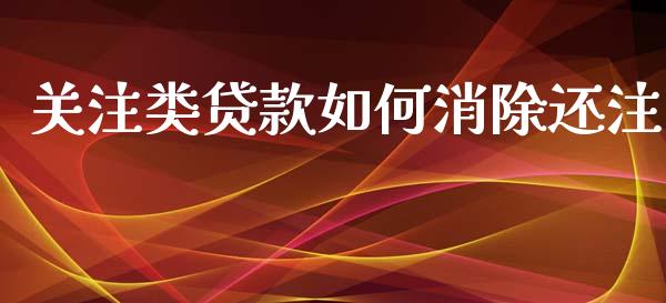 关注类贷款如何消除还注_https://m.15771688.com_期货手续费_第1张