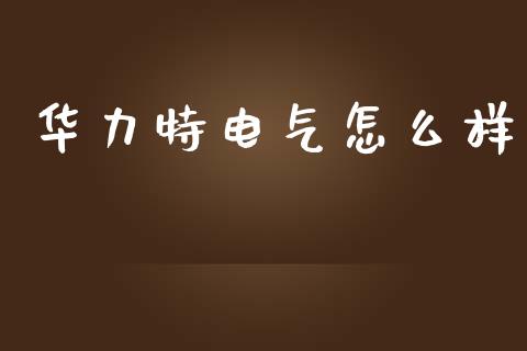 华力特电气怎么样_https://m.15771688.com_期货开户_第1张