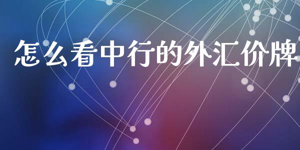 怎么看中行的外汇价牌_https://m.15771688.com_道指实时行情_第1张