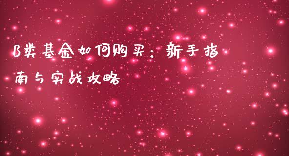 B类基金如何购买：新手指南与实战攻略_https://m.15771688.com_道指实时行情_第1张