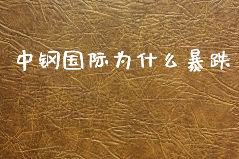 中钢国际为什么暴跌_https://m.15771688.com_美国道指_第1张
