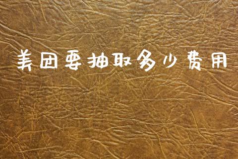 美团要抽取多少费用_https://m.15771688.com_期货手续费_第1张
