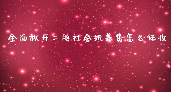全面放开二胎社会抚养费怎么征收_https://m.15771688.com_美国道指_第1张