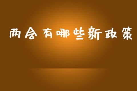 两会有哪些新政策_https://m.15771688.com_期货手续费_第1张