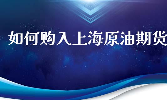 如何购入上海原油期货_https://m.15771688.com_期货开户_第1张