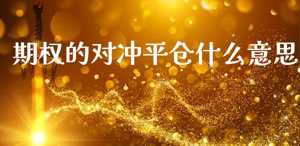 期权的对冲平仓什么意思_https://m.15771688.com_美国道指_第1张