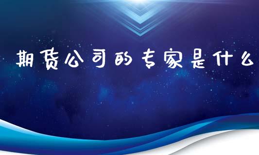 期货公司的专家是什么_https://m.15771688.com_美国道指_第1张