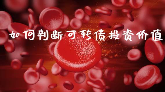 如何判断可转债投资价值_https://m.15771688.com_期货手续费_第1张