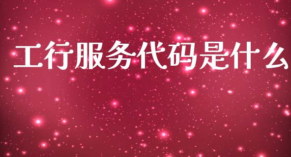 工行服务代码是什么_https://m.15771688.com_美国道指_第1张