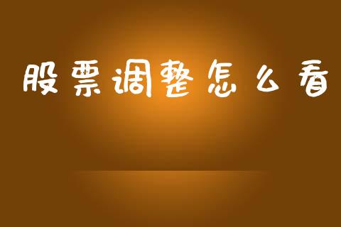 股票调整怎么看_https://m.15771688.com_美国道指_第1张