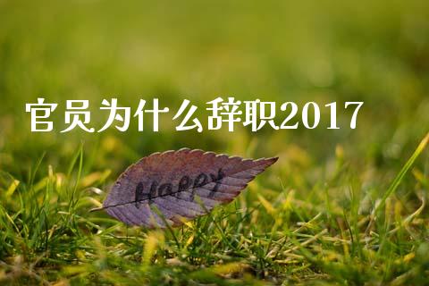官员为什么辞职2017_https://m.15771688.com_期货开户_第1张