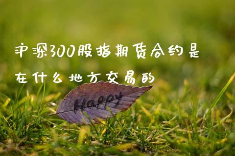 沪深300股指期货合约是在什么地方交易的_https://m.15771688.com_期货手续费_第1张
