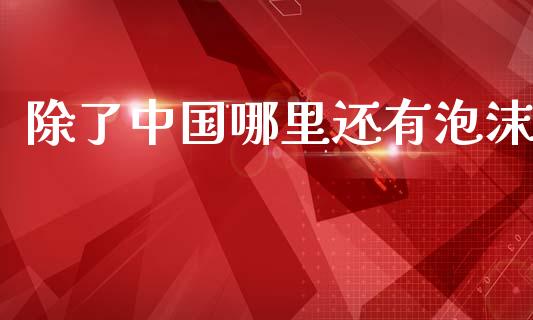 除了中国哪里还有泡沫_https://m.15771688.com_期货手续费_第1张