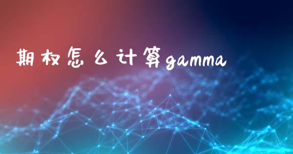 期权怎么计算gamma_https://m.15771688.com_美国道指_第1张