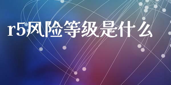r5风险等级是什么_https://m.15771688.com_美国道指_第1张