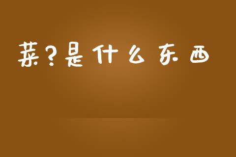 菜?是什么东西_https://m.15771688.com_期货手续费_第1张