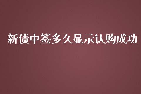 新债中签多久显示认购成功_https://m.15771688.com_美国道指_第1张