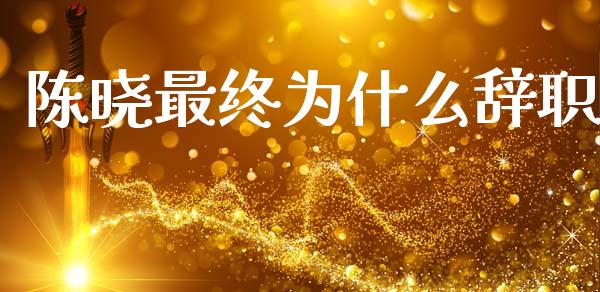 陈晓最终为什么辞职_https://m.15771688.com_期货手续费_第1张