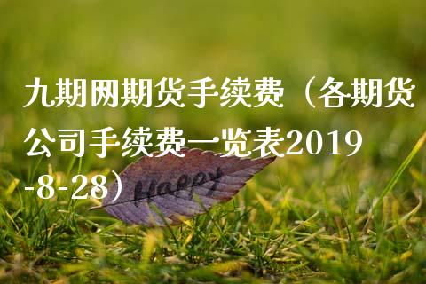 九期网期货手续费（各期货公司手续费一览表2019-8-28）_https://m.15771688.com_期货开户_第1张
