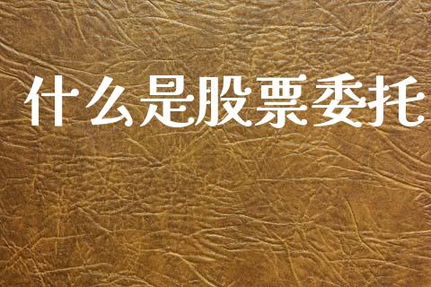什么是股票委托_https://m.15771688.com_道指实时行情_第1张