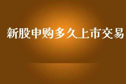 新股申购多久上市交易_https://m.15771688.com_道指实时行情_第1张