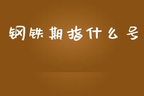 钢铁期指什么号_https://m.15771688.com_道指实时行情_第1张
