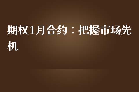 期权1月合约：把握市场先机_https://m.15771688.com_美国道指_第1张