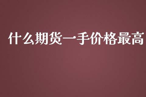 什么期货一手价格最高_https://m.15771688.com_期货开户_第1张