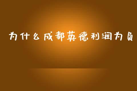 为什么成都英德利润为负_https://m.15771688.com_期货手续费_第1张