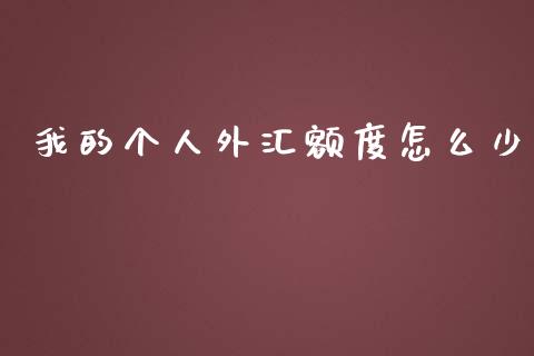 我的个人外汇额度怎么少_https://m.15771688.com_期货开户_第1张
