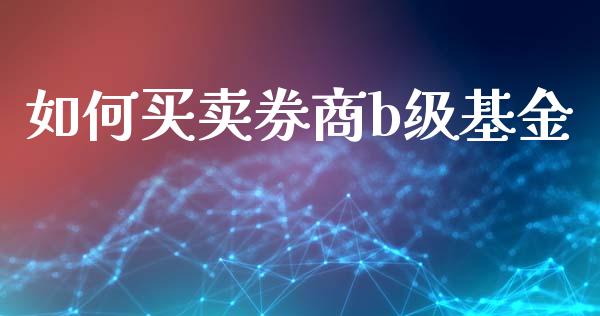 如何买卖券商b级基金_https://m.15771688.com_期货开户_第1张