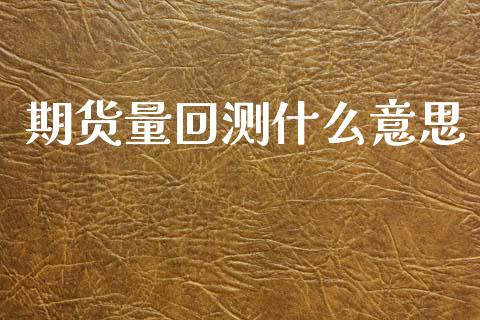 期货量回测什么意思_https://m.15771688.com_道指实时行情_第1张