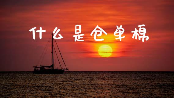 什么是仓单棉_https://m.15771688.com_期货手续费_第1张