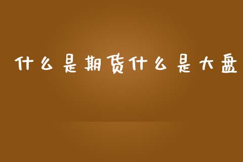 什么是期货什么是大盘_https://m.15771688.com_道指实时行情_第1张