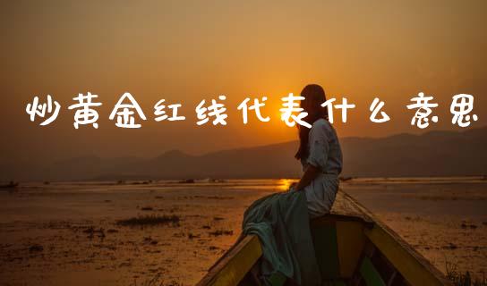 炒黄金红线代表什么意思_https://m.15771688.com_道指实时行情_第1张