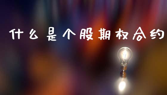 什么是个股期权合约_https://m.15771688.com_道指实时行情_第1张