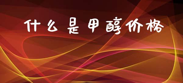 什么是甲醇价格_https://m.15771688.com_期货开户_第1张